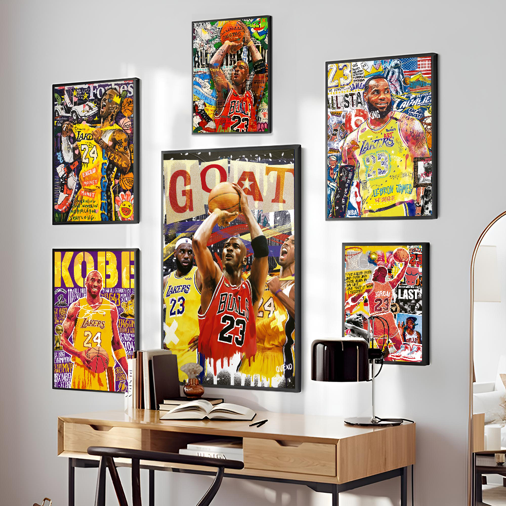 Badminton Zone - 1PC Basketball Player Poster Self-adhesive Art