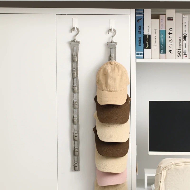 String Tension Clip - Wardrobe Hat Rack Hanging Rope Hat