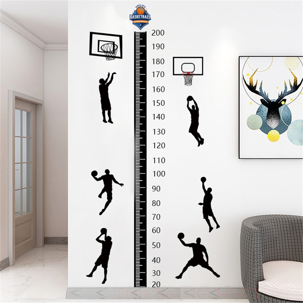 Badminton Zone - Basketball Height Stickers For Children's Room