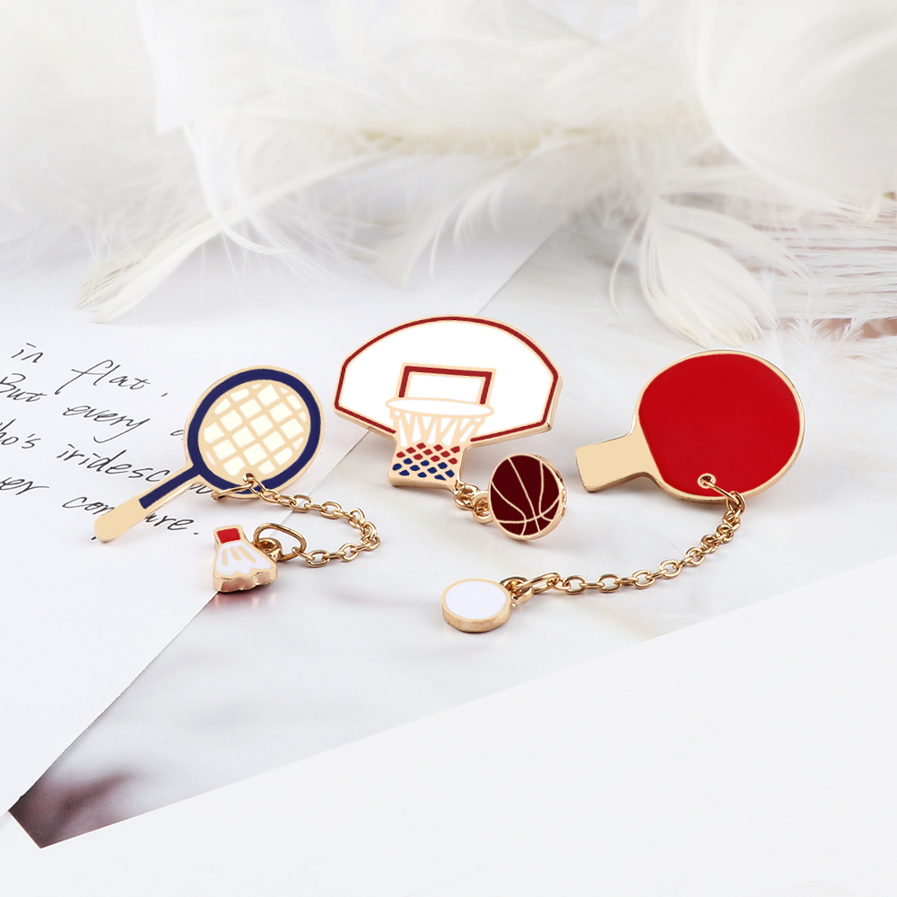 Badminton Icon - Love Sports Brooches Pins Men Creative