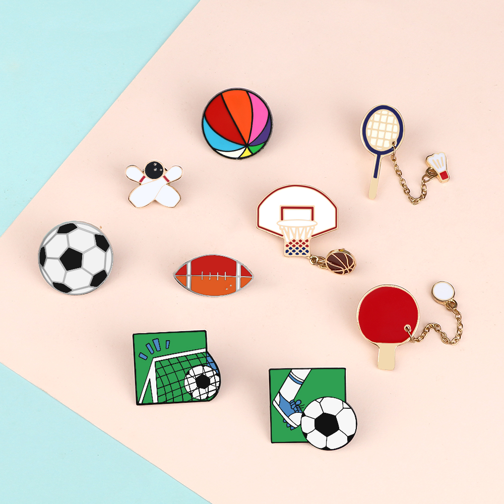 Badminton Icon - Fashion Sports Ball Lapel Pin Cartoon