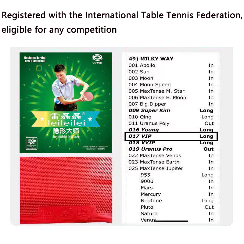 YINHE Long Pimples OX Table Te - đánh giá và giá Badminton Single