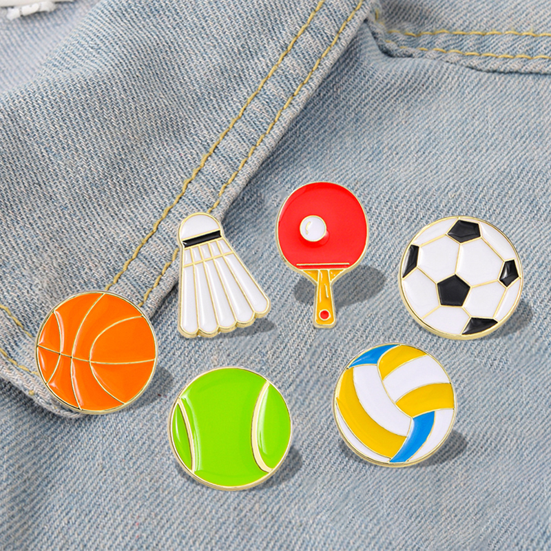 Football Cartoon Brooch Basket - đánh giá và giá Badminton Icon