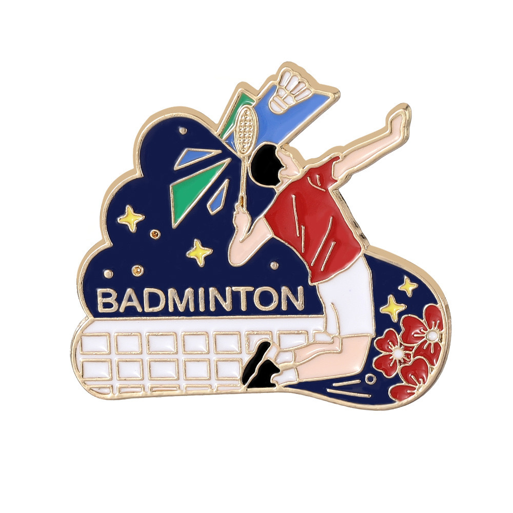 Sports Enthusiast Badge Pin fo - đánh giá và giá Badminton Icon