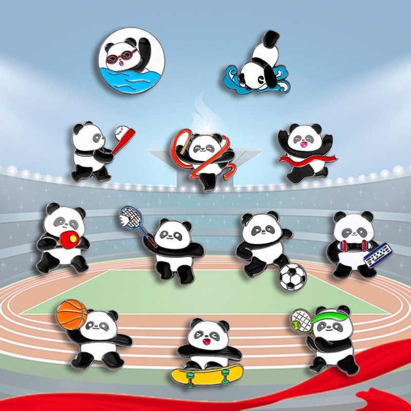 Sports Cute Panda Badge Badmin - đánh giá và giá Badminton Icon