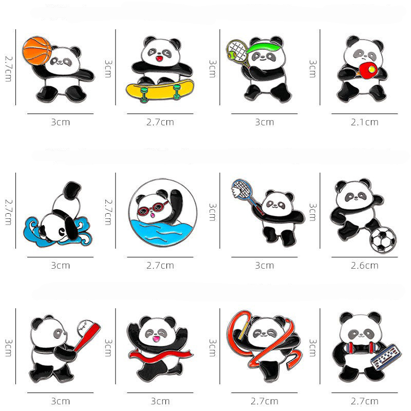 Sports Cute Panda Badge Badmin - đánh giá và giá Badminton Icon