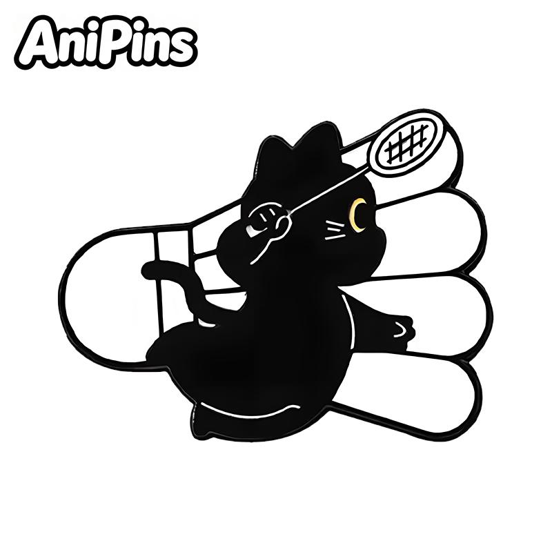 AniPins Funny Sports Cat Pins  - đánh giá và giá Badminton Icon