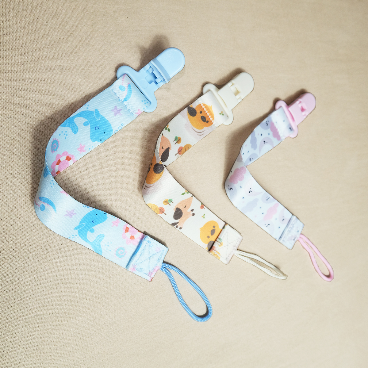 3PCS cartoon printed baby paci - đánh giá và giá String Tension Clip