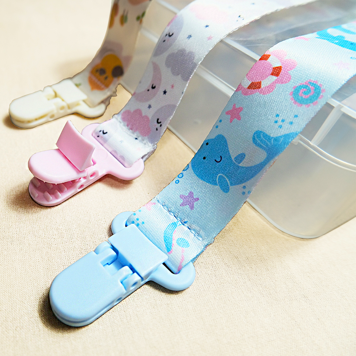 3PCS cartoon printed baby paci - đánh giá và giá String Tension Clip