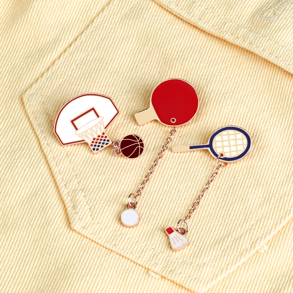 Love Sports Brooches Pins Men  - đánh giá và giá Badminton Icon