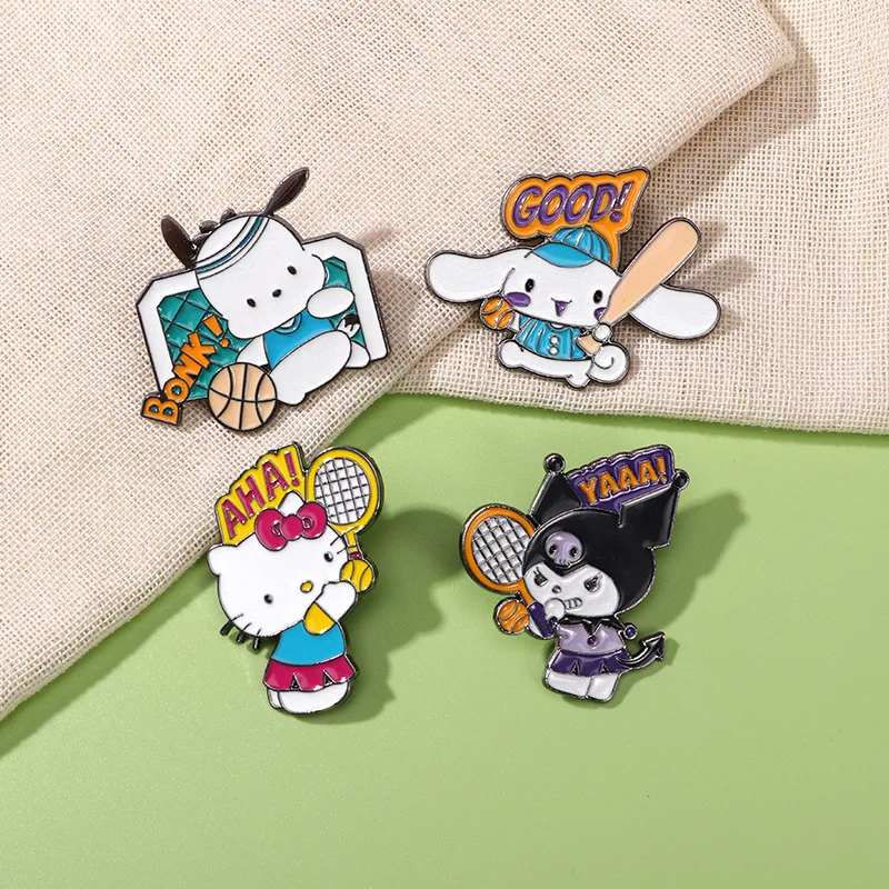 Cartoon Sanrio Metal Badge Stu - đánh giá và giá Badminton Icon