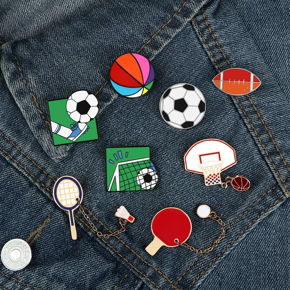 Fashion Sports Ball Lapel Pin  - đánh giá và giá Badminton Icon